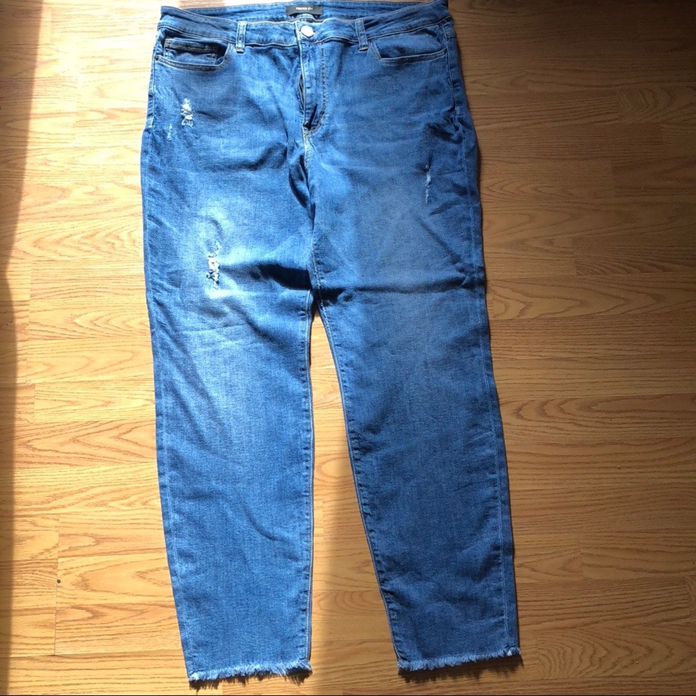 Plus size skinny ankle jeans